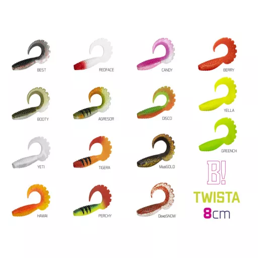 Delphin TWISTA UVs DISCO 8 cm 5 db/csomag twister