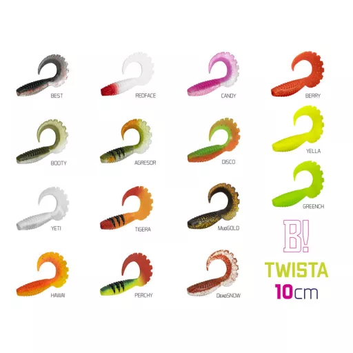Delphin TWISTA UVs BOOTY 10 cm 5 db/csomag twister