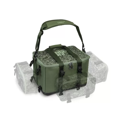 Delphin Blokz Space C2 g 30+15 l párnázott terepszínű (zöld) horgásztáska