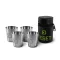 Delphin Rozsdamentes acél pohár készlet Reset 4in1 4 × 30 ml