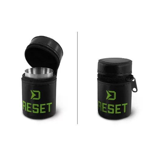 Delphin Rozsdamentes acél pohár készlet Reset 4in1 4 × 30 ml