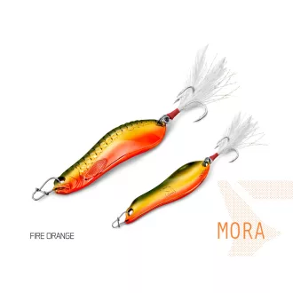   Delphin MORA FIRE hook #4 FIRE narancs 7,3 cm 30 g támolygó villantó