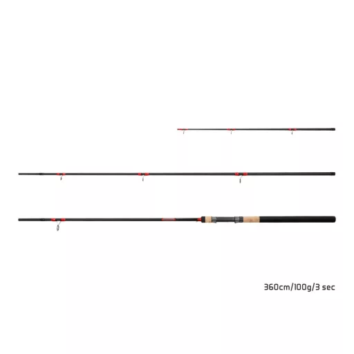 Delphin LEEDER Feeder + 2 Spicc 360 cm 100 g 3 részes feeder horgászbot