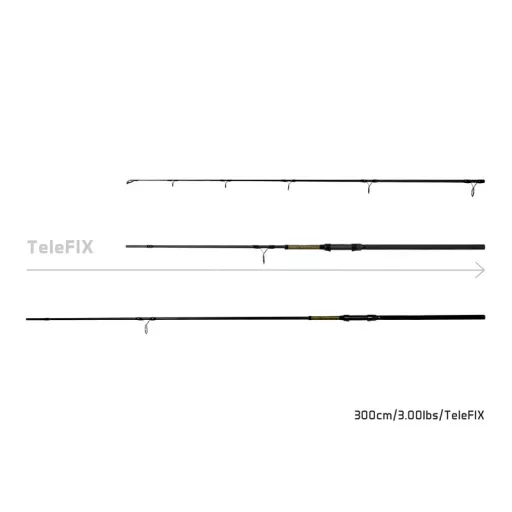 Delphin STALX TeleFIX 300 cm 3 lb 2 részes pontyozó horgászbot