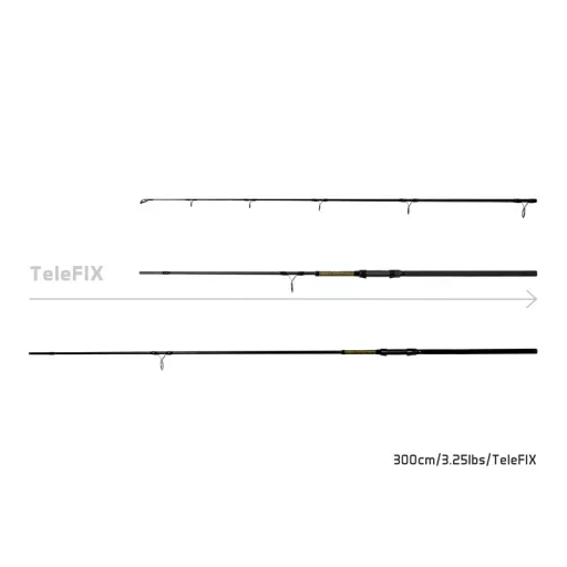 Delphin STALX TeleFIX 300 cm 3 lb 2 részes pontyozó horgászbot