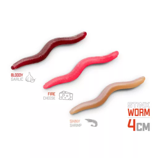 Delphin B! StinxWORM Cheese FIRE 4 cm 50 db/csomag lágy műcsali