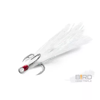   Delphin B!RD Hook TRIPLE tollak #10 fehér 3 db/csomag műlégy