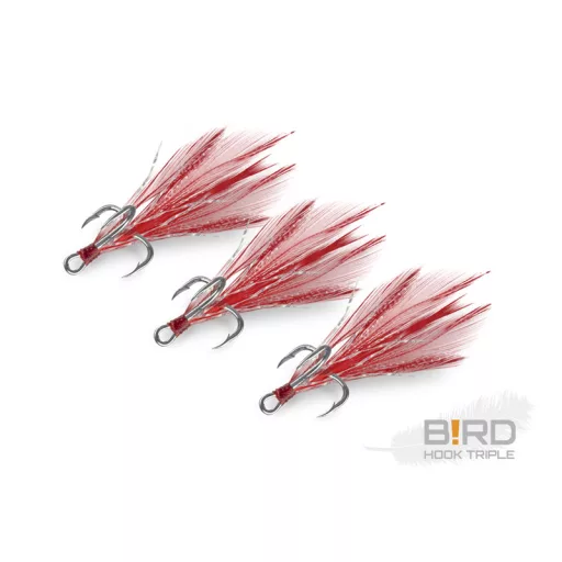 Delphin B!RD Hook TRIPLE tollak #10 piros 3 db/csomag műlégy