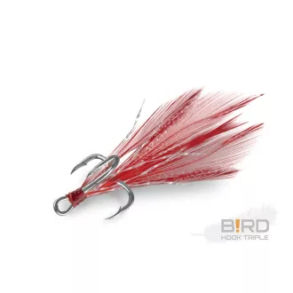   Delphin B!RD Hook TRIPLE tollak #6 piros 3 db/csomag műlégy