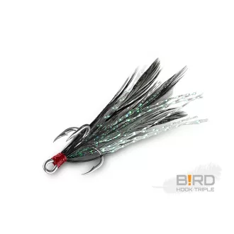   Delphin B!RD Hook TRIPLE tollak #6 fekete 3 db/csomag műlégy