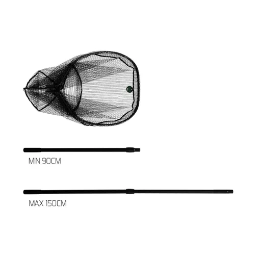 Delphin OMINI Quick 160 cm nyéllel 2 részes 65 × 60 cm gumírozott általános merítő