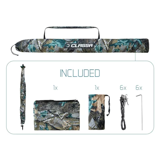 Delphin Classa Camo esernyő oldalfallal 250 cm 3/4