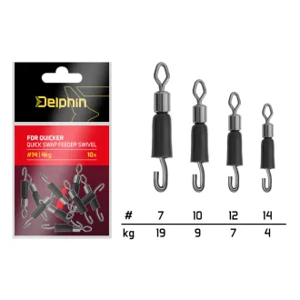   Delphin FDR Quicker Csavarodás mentes gyors #14/4 kg match gyorskapocs 10 db/csomag
