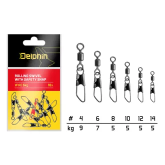 Delphin Biztonsági #14/5 kg forgókapocs 10 db/csomag