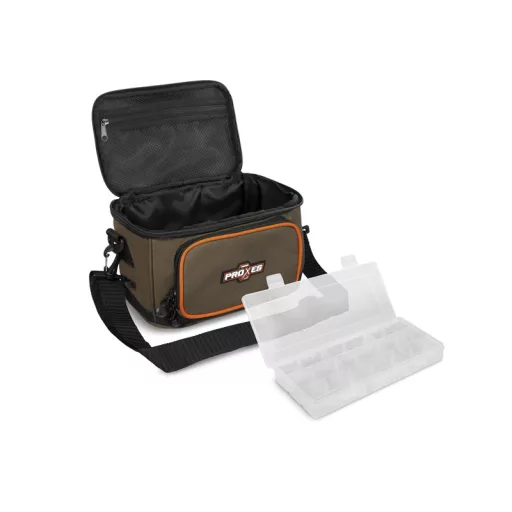 Delphin Proxes Easy + box L + Box párnázott horgásztáska 27 × 19 × 16 cm