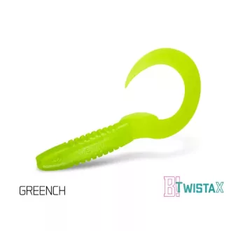   Delphin TwistaX Eeltail UVs GREENCH 15 cm 5 db/csomag twister