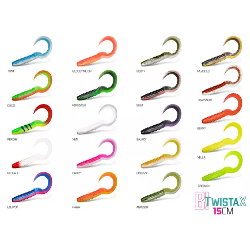 Delphin TwistaX Eeltail UVs CANDY 15 cm 5 db/csomag twister