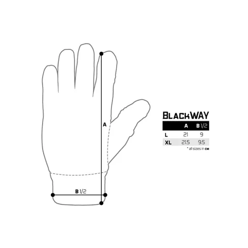 Delphin BlackWAY Free fekete kesztyű XL