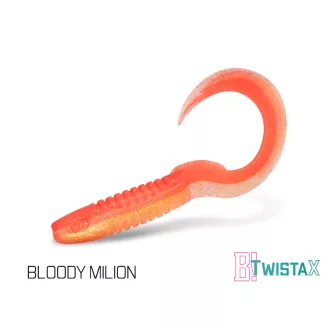   Delphin TwistaX Eeltail UVs BLOODY MILION 6 cm 5 db/csomag twister