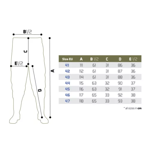 Delphin Hron Pants Derékig Érő Gázlónadrág derékig érő gázlónadrág 47