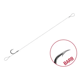   Delphin FLR Loop 8 cm 0,22 mm 10-es szakállas előkötött horog 6 db/csomag