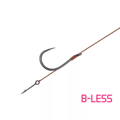Delphin Proxi Sting 8 cm 0,1 mm Sting 5 mm 10-es szakáll nélküli előkötött horog 6 db/csomag