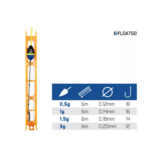 Delphin FloatGO előkötött s 6 m 3 g úszó