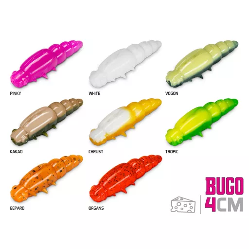 Delphin BUGO Cheese műlárva plasztik csali VOGON 4 cm 15 db/csomag lágy műcsali