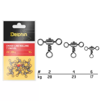 Delphin Átmenő gördülő T #2/28 kg t forgó 10 db/csomag