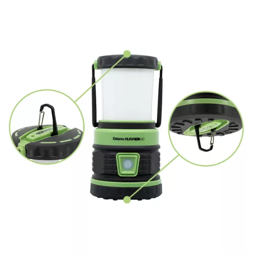Delphin AURA+ UC 8,5W 500lm 5400mAh 185 mm kempinglámpa
