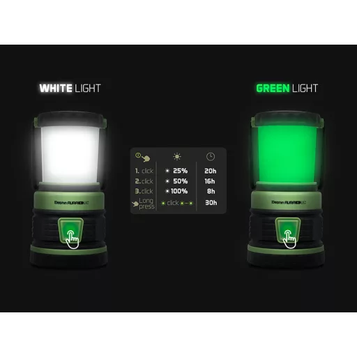 Delphin AURA+ UC 8,5W 500lm 5400mAh 185 mm kempinglámpa
