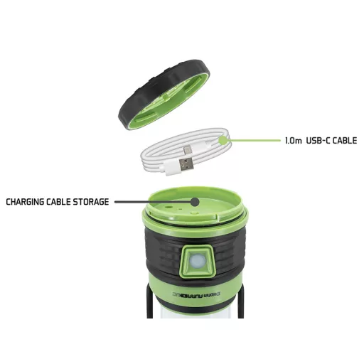 Delphin AURA+ UC 8,5W 500lm 5400mAh 185 mm kempinglámpa