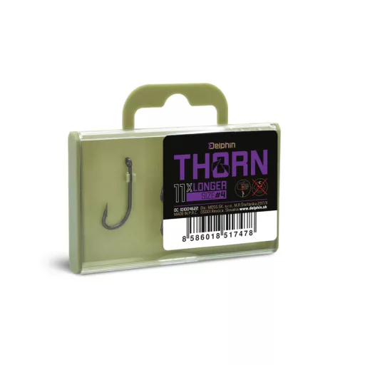 Delphin Thorn Longer 11 × 8-as bojlis szakállas horog