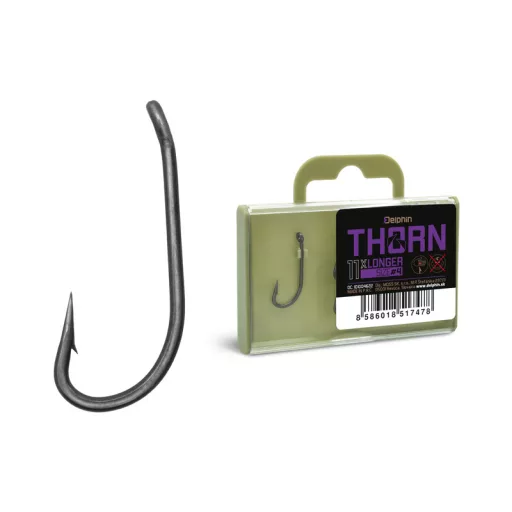 Delphin Thorn Longer 11 × 6-os bojlis szakállas horog