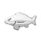 Delphin CARP 3D pontymatrica, króm, 8,3 × 4,5 cm
