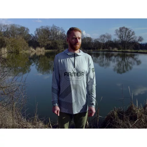 Delphin UV Armor 50+ kapucnis hosszú ujjú olívazöld póló 3XL