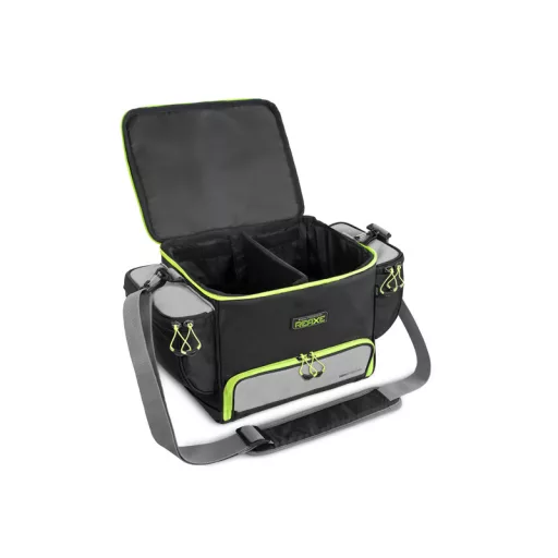 Delphin Reaxe QuixBAG 2xBOX XL hőszigetelt fekete/szürke/zöld horgásztáska 41 × 30 × 25 cm