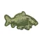 Delphin CARP ponty alakú felvarró, arany-zöld, 8,5 × 5 cm