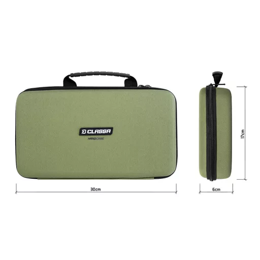 Delphin Classa HardCASE merevfalú sötétzöld szerelékes táska 30 × 17 × 6 cm