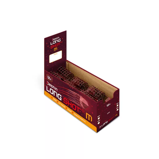 Delphin Longshot+ M távdobó feeder kosár 50 g