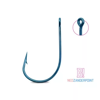   Delphin B! NEO ZanderPoint BLU 2/0-s szakállas süllőző horog 10 db/csomag
