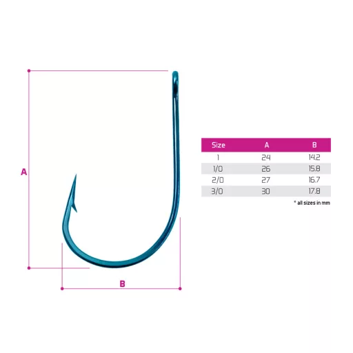 Delphin B! NEO ZanderPoint BLU 2/0-s szakállas süllőző horog 10 db/csomag