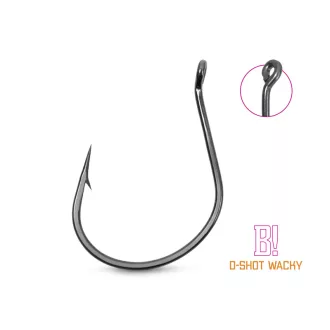   Delphin B! D-SHOT WACKY 1-es szakállas drop shot horog 8 db/csomag