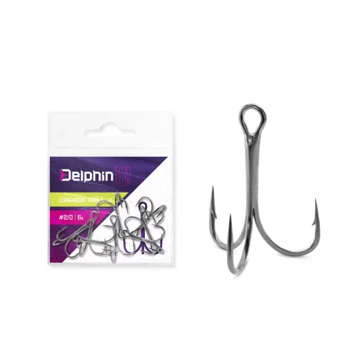 Delphin B! LureHook Triple 2-es szakállas hármas horog 6 db/csomag
