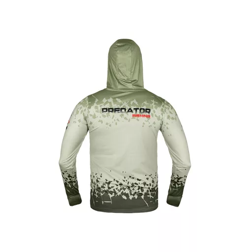 Delphin UV Armor 50+ Predator kapucnis hosszú ujjú világoszöld póló M