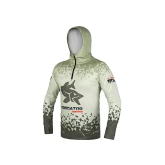   Delphin UV Armor 50+ Predator kapucnis hosszú ujjú világoszöld póló L