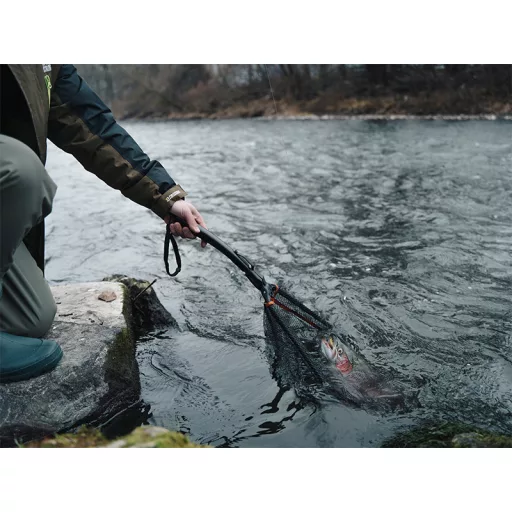 Delphin FoldSPIN 40 × 40 cm gumírozott rablóhalas merítő