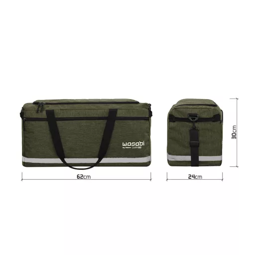 Delphin Wasabi CarryBIG fekete/zöld horgásztáska 62 × 24 × 30 cm