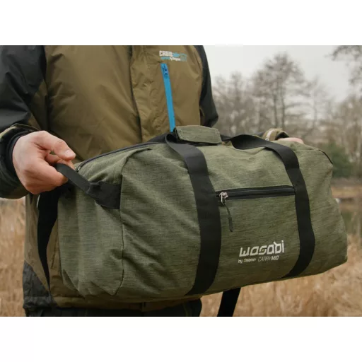Delphin Wasabi CarryMID fekete/zöld horgásztáska 53 × 27 × 25 cm