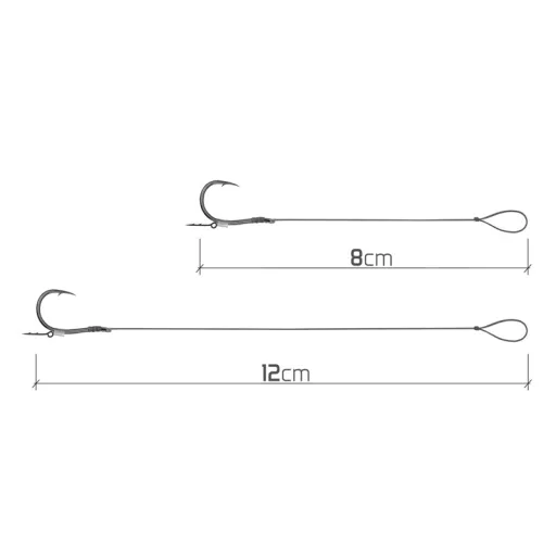 Delphin Braided Sting Chinu 6-os 0,2 mm 12 cm szakállas előkötött horog 10 db/csomag